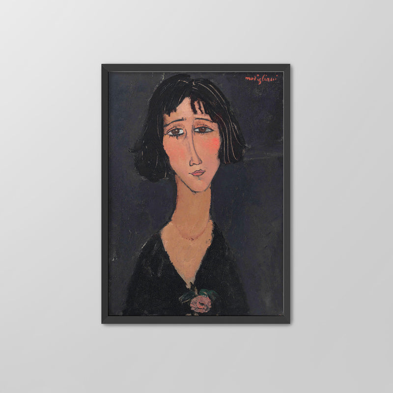 Young Woman with a Rose ☲ Modigliani ☴ Art Print