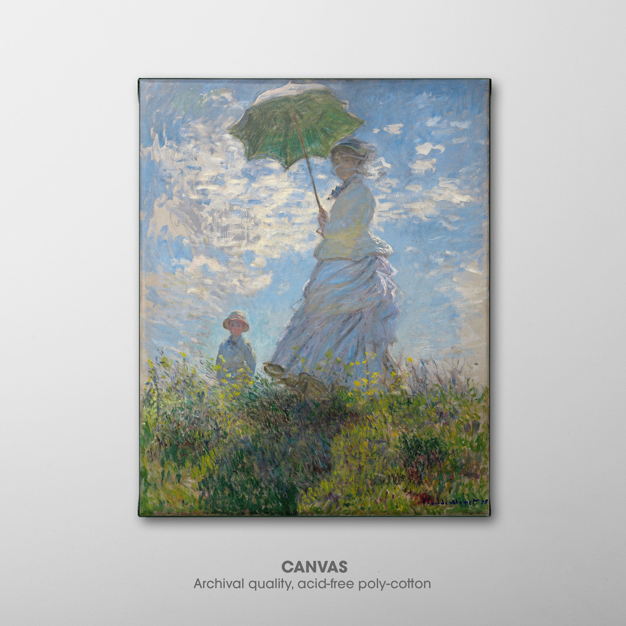 Woman with a Parasol Monet Canvas Print Woman with a Parasol Monet Canvas Print