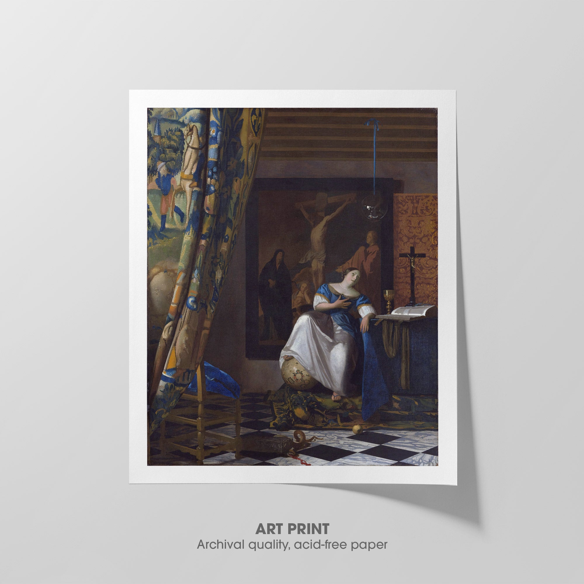 The Allegory of Faith ☷ Vermeer ☰ Art Print