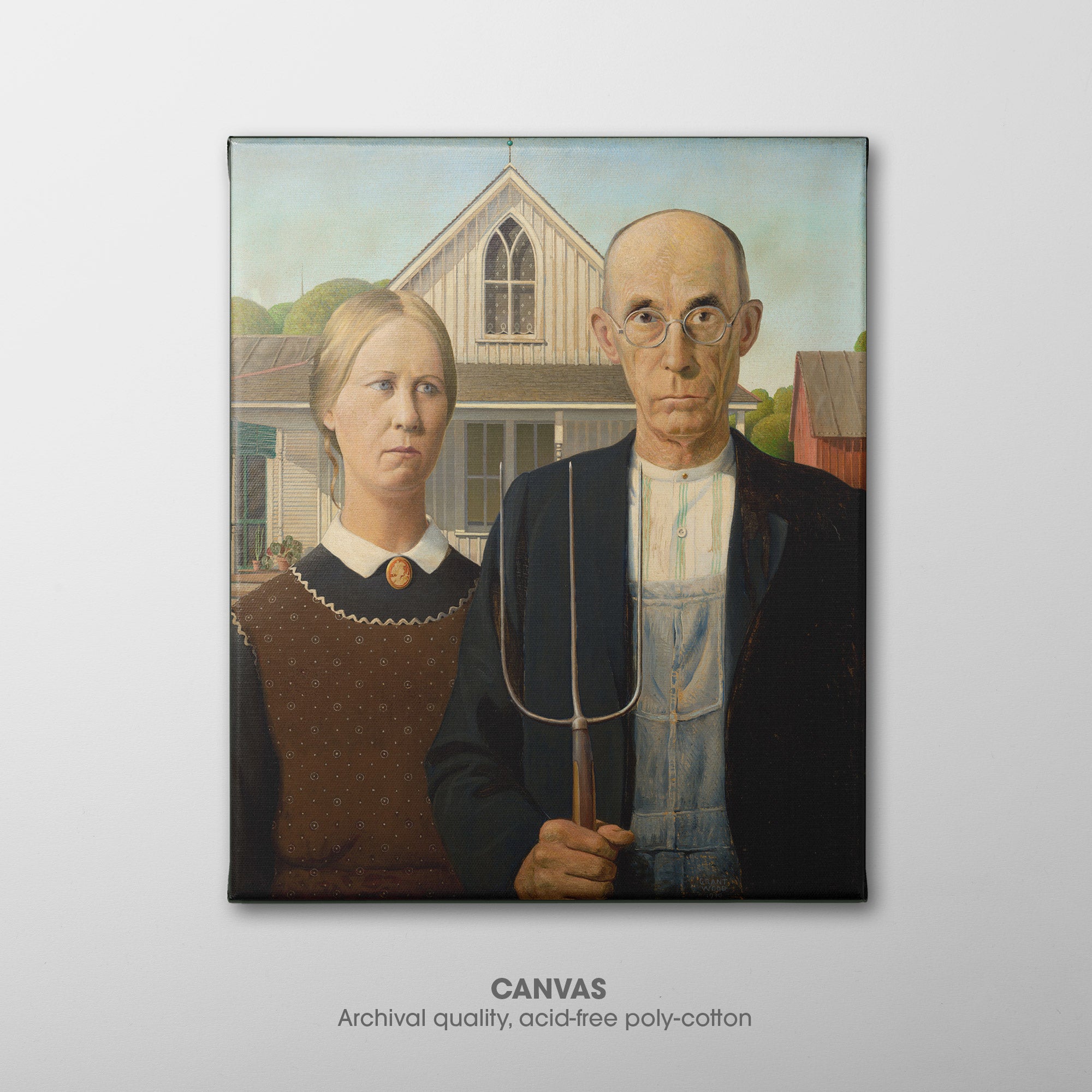 American Gothic ☰ Grant Wood ☷ Canvas