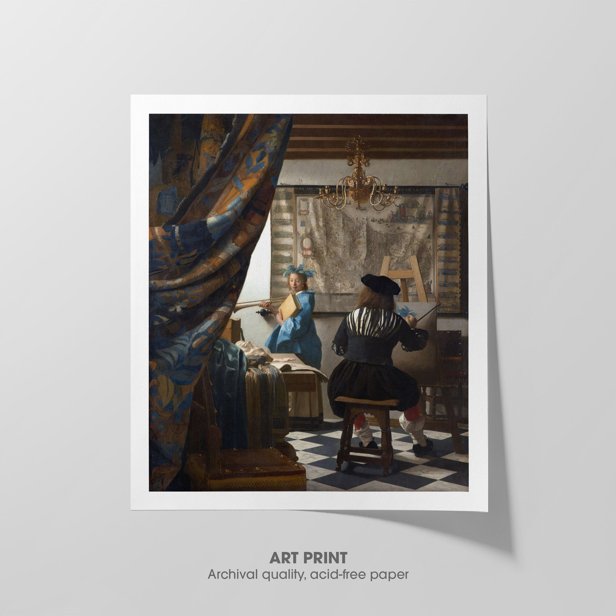 The Art of Painting ☰ Vermeer ☷ Art Print