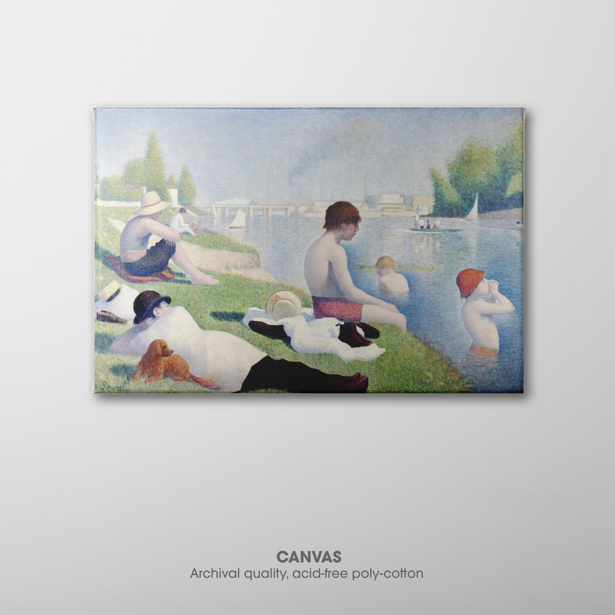 Bathers at Asnières ☷ Seurat ☱ Canvas