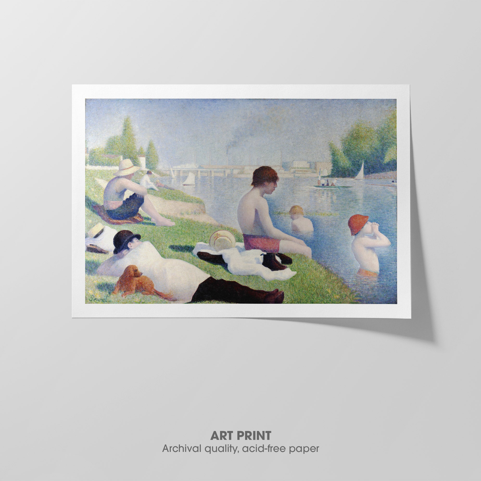 Bathers at Asnières ☷ Seurat ☱ Art Print