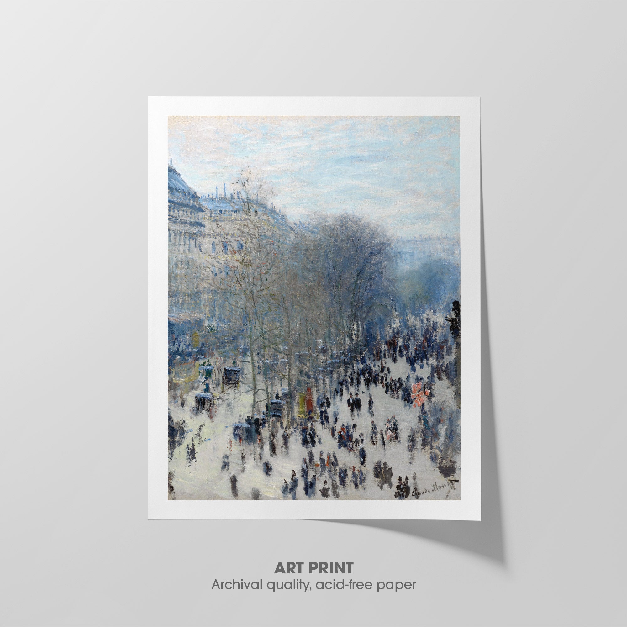 Boulevard des Capucines ☳ Monet ☵ Art Print