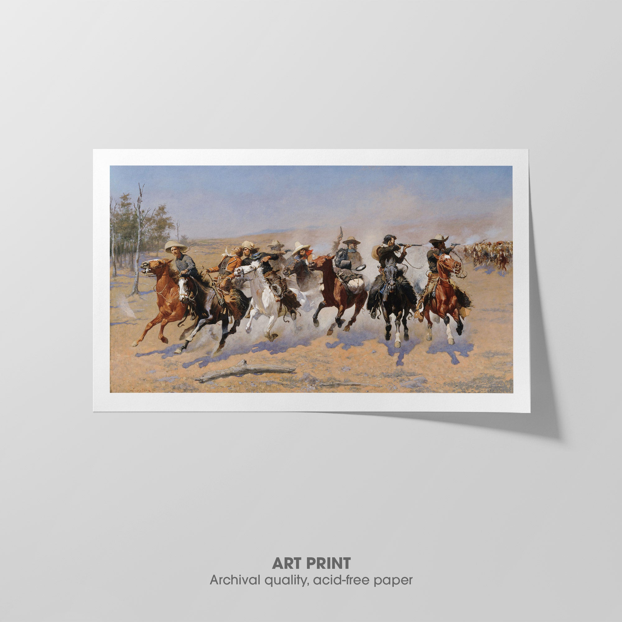 A Dash for the Timber ☳ Remington ☵ Art Print