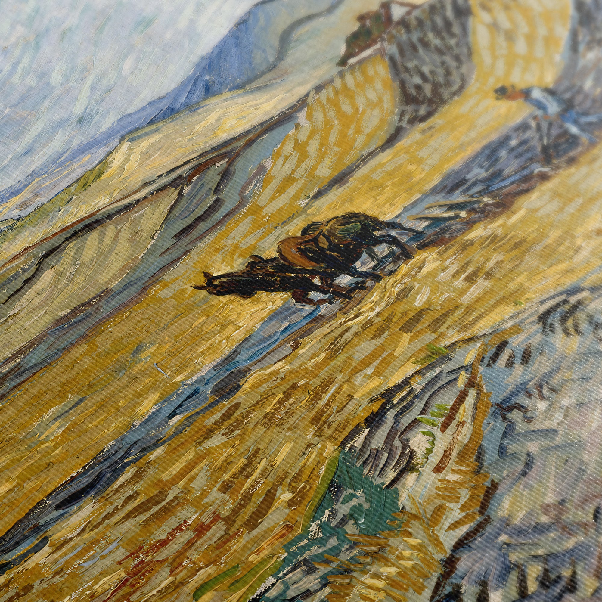 Enclosed Field with Plowman ☷ Van Gogh ☴ Canvas