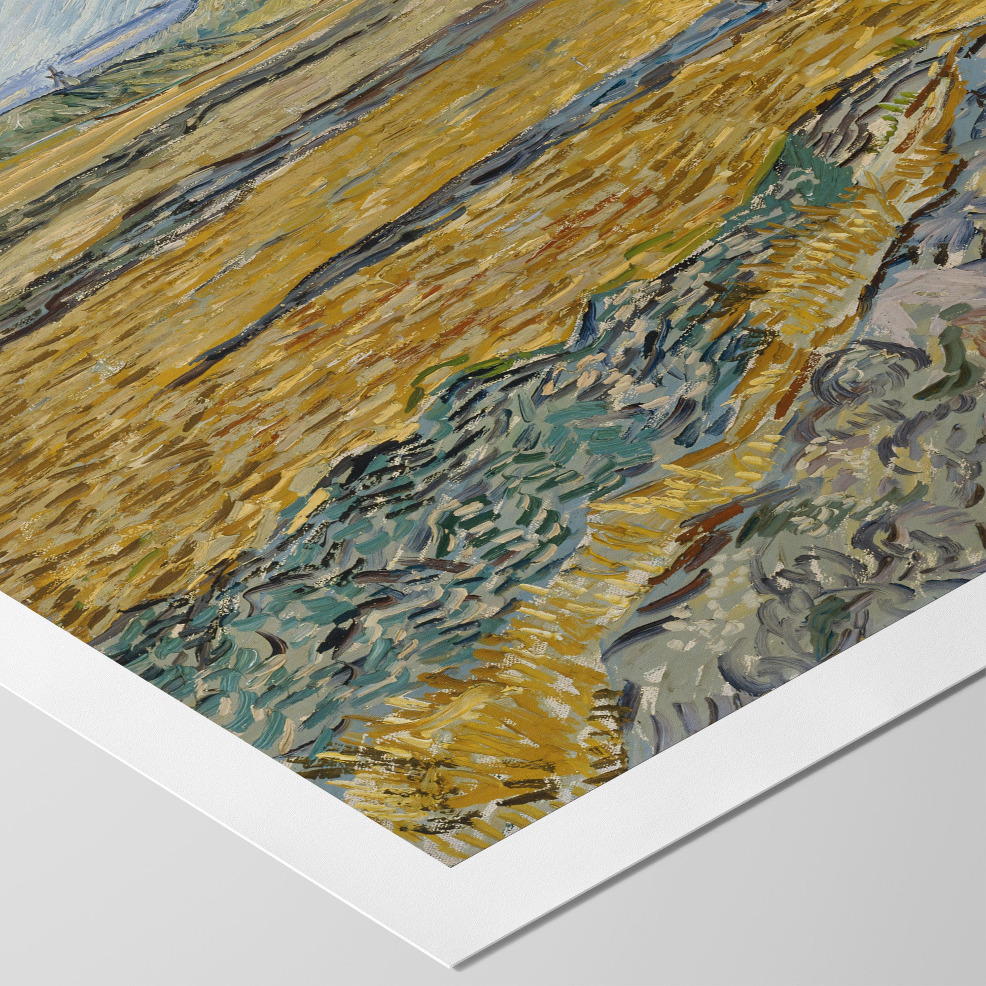 Enclosed Field with Plowman ☷ Van Gogh ☴ Art Print