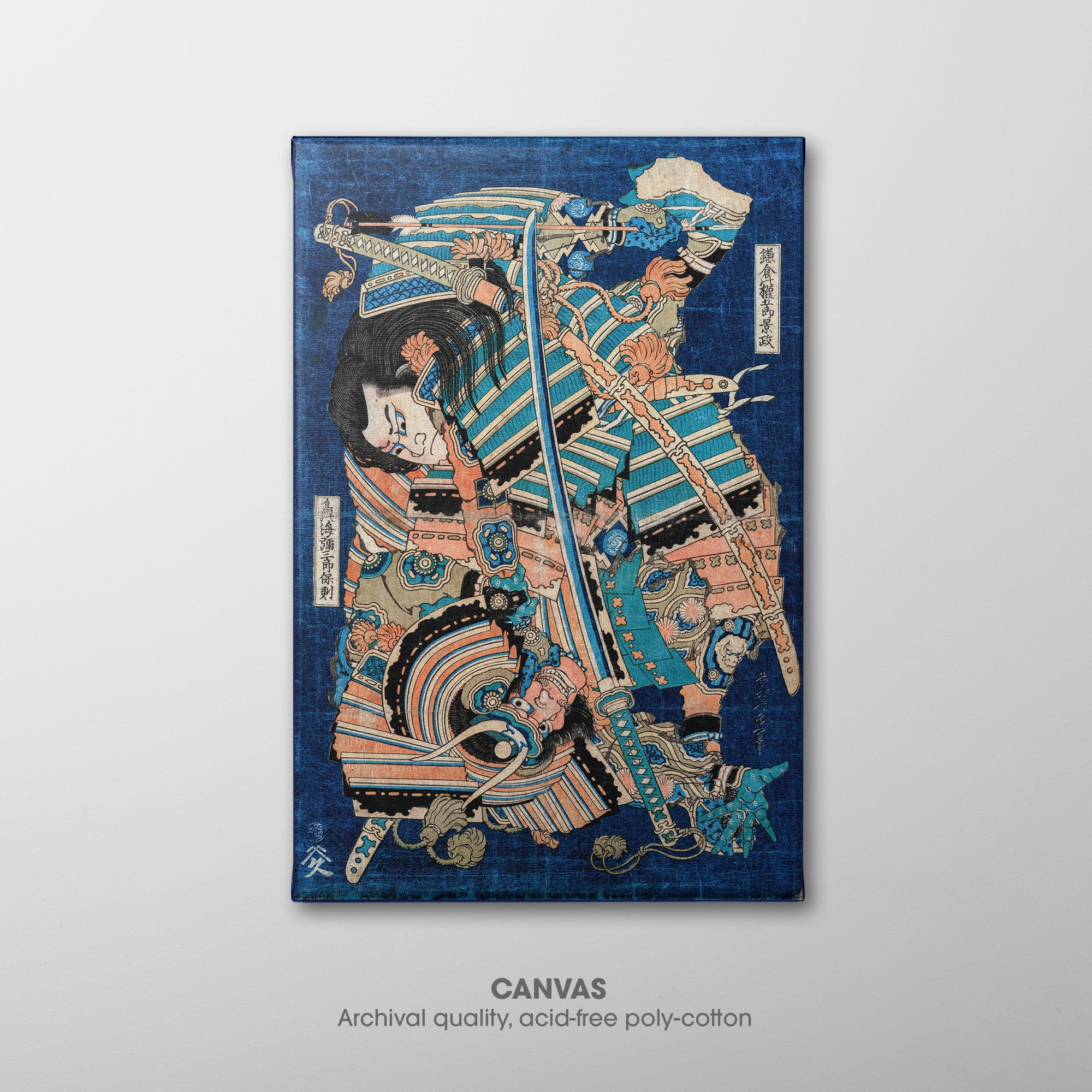 Kamakura no Gengorō ☳ Hokusai ☵ Canvas