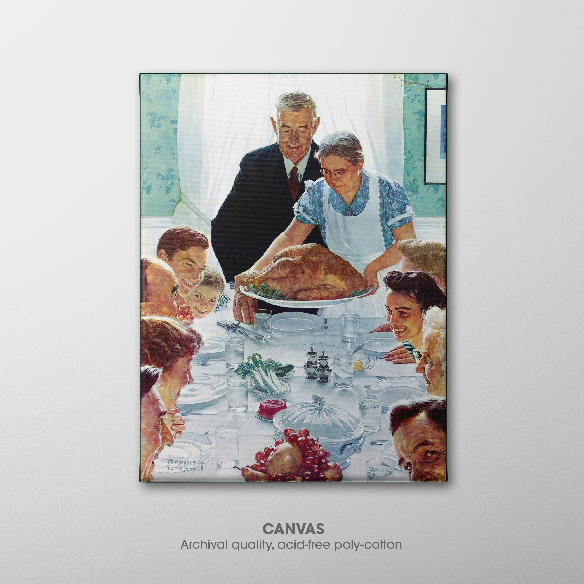 The Thanksgiving Picture ☲ Rockwell ☷ Canvas