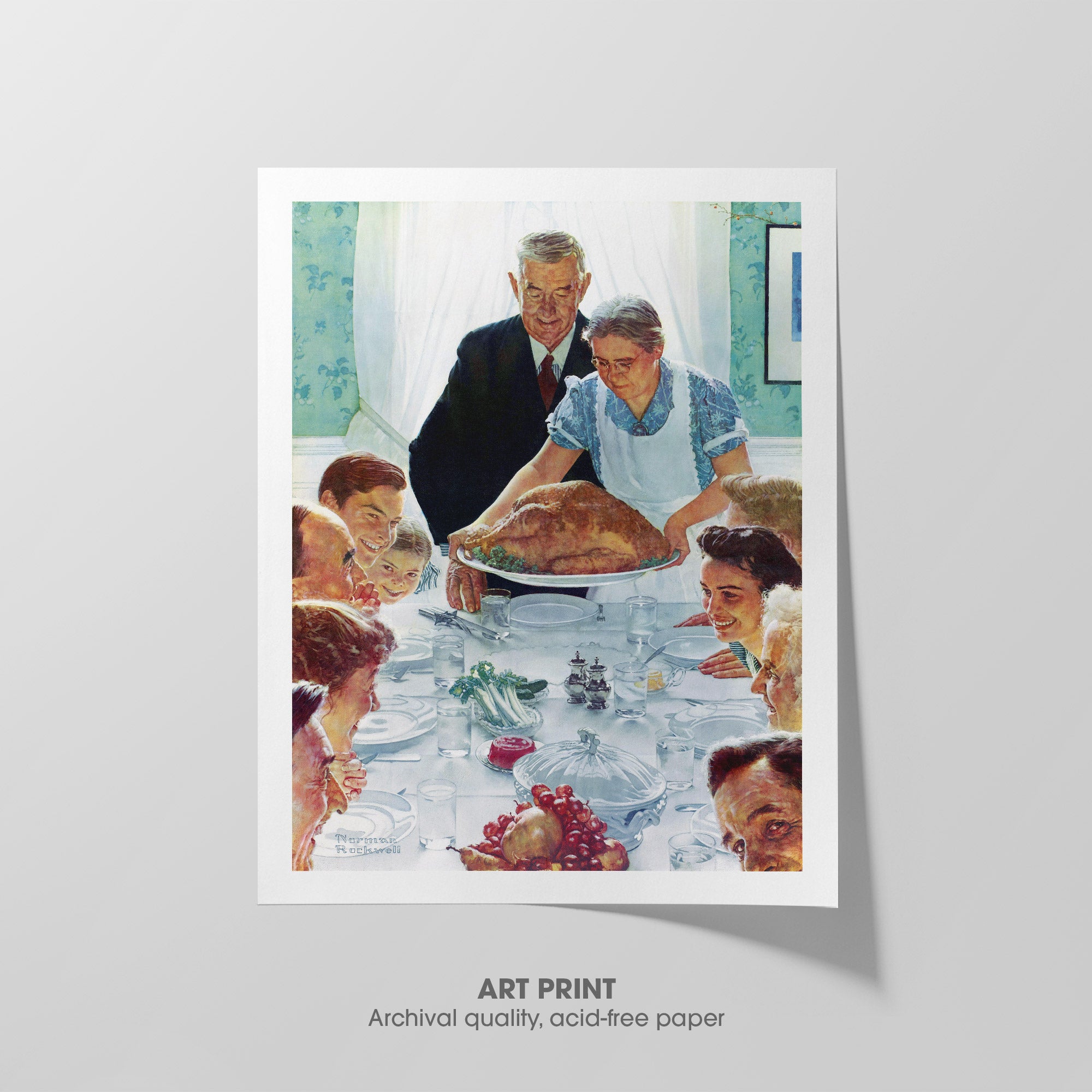 The Thanksgiving Picture ☲ Rockwell ☷ Art Print