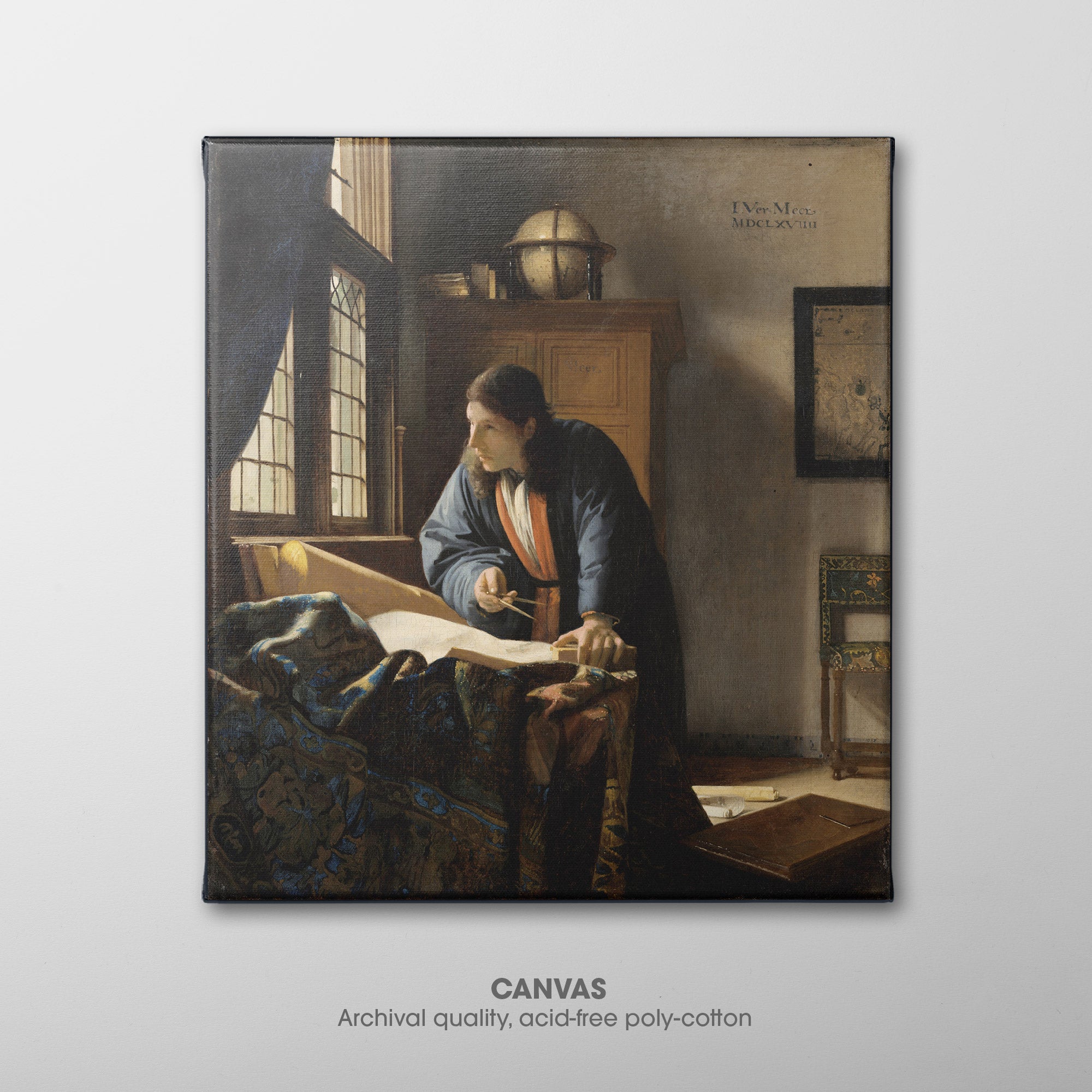 The Geographer ☷ Vermeer ☶ Canvas