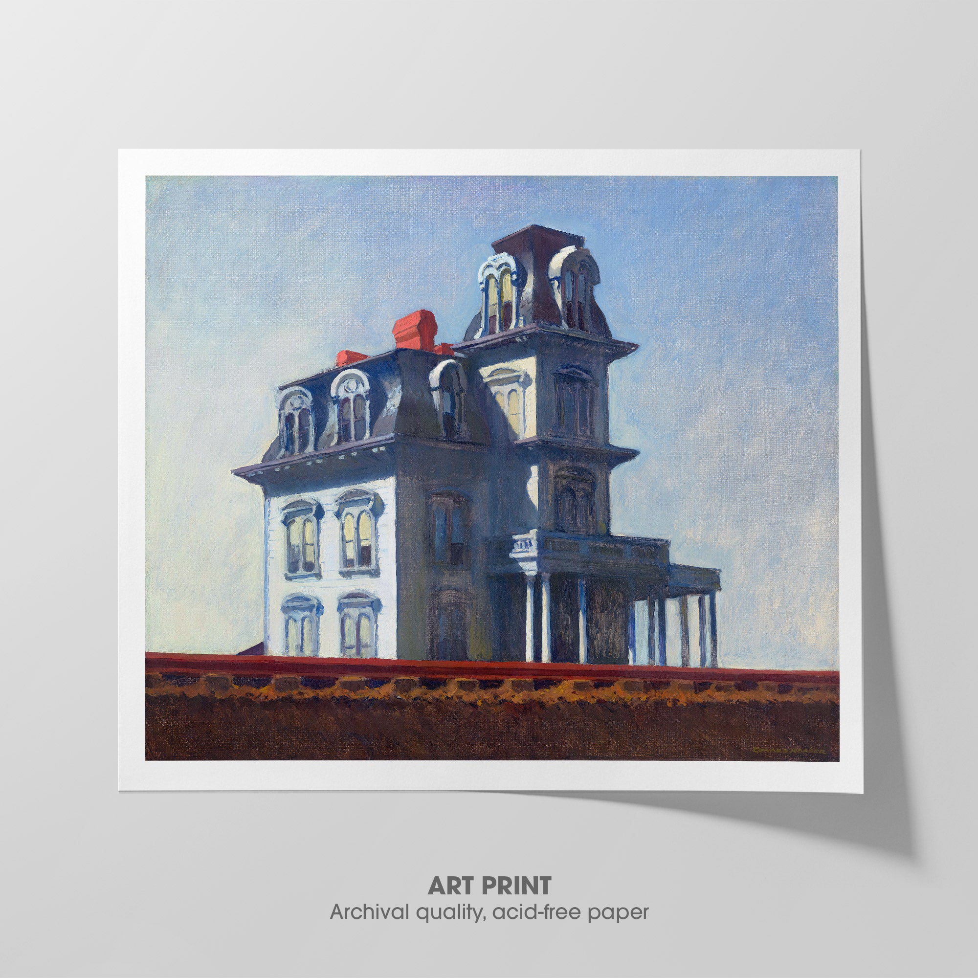 House by the Railroad ☳ Hopper ☶ Art Print