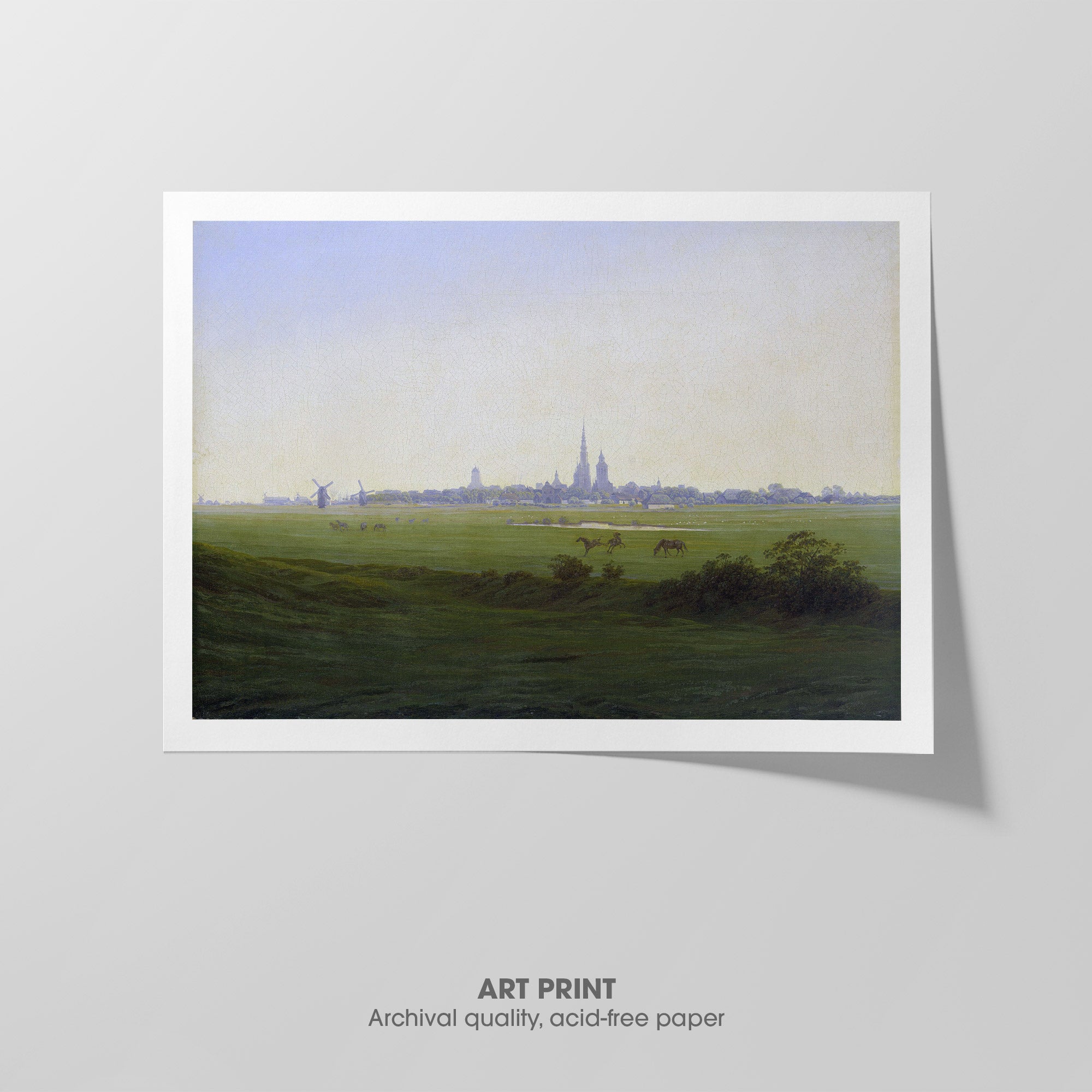 Meadows near Greifswald ☷ Friedrich ☷ Art Print