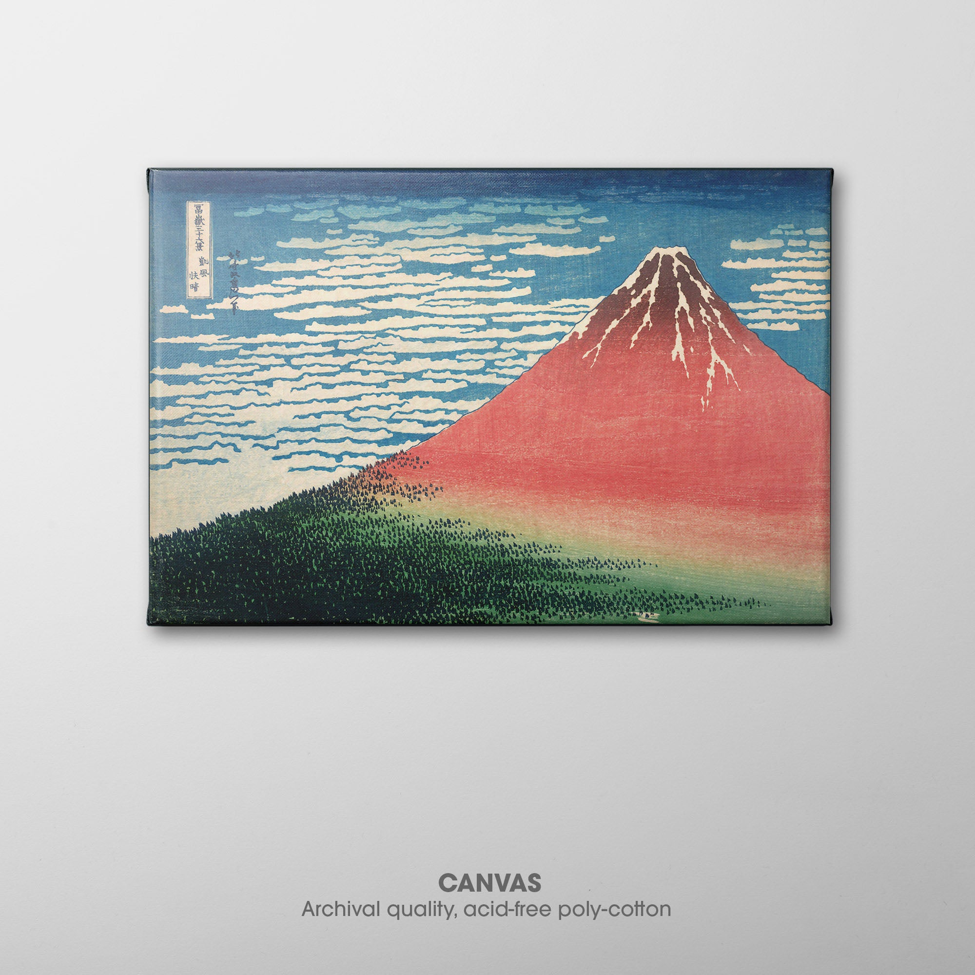 Red Fuji ☶ Hokusai ☰ Canvas