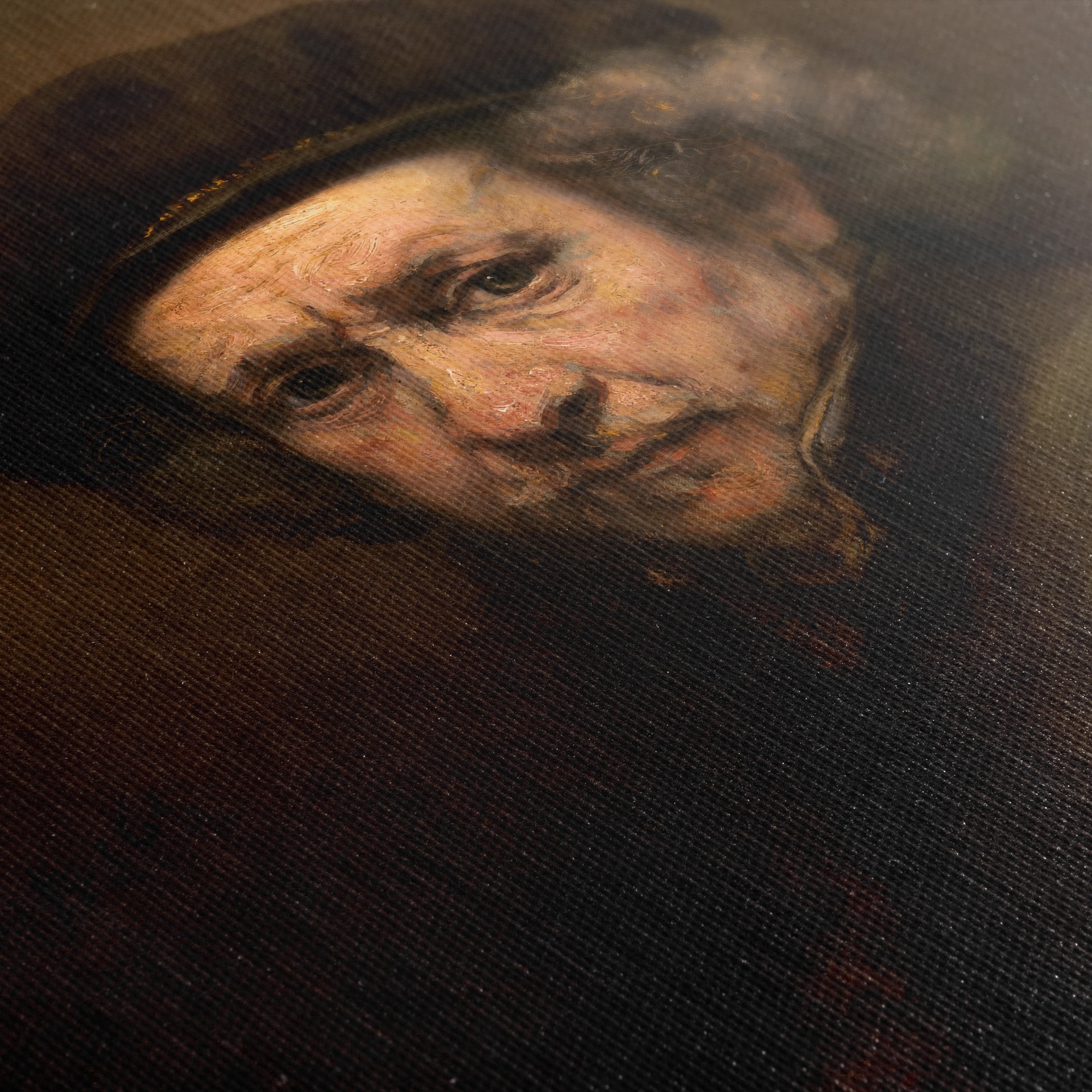 Self-Portrait with Beret ☴ Rembrandt ☷ Canvas