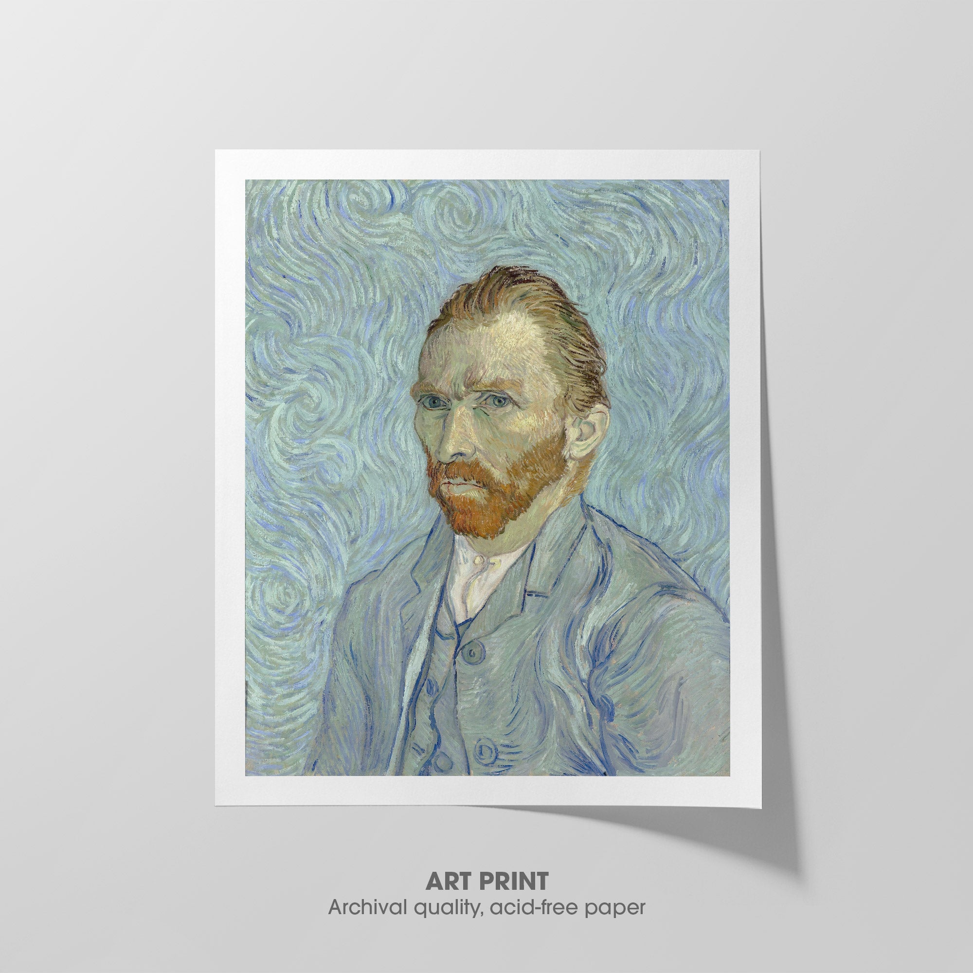 Self-Portrait (Blue) ☶ Van Gogh ☴ Art Print