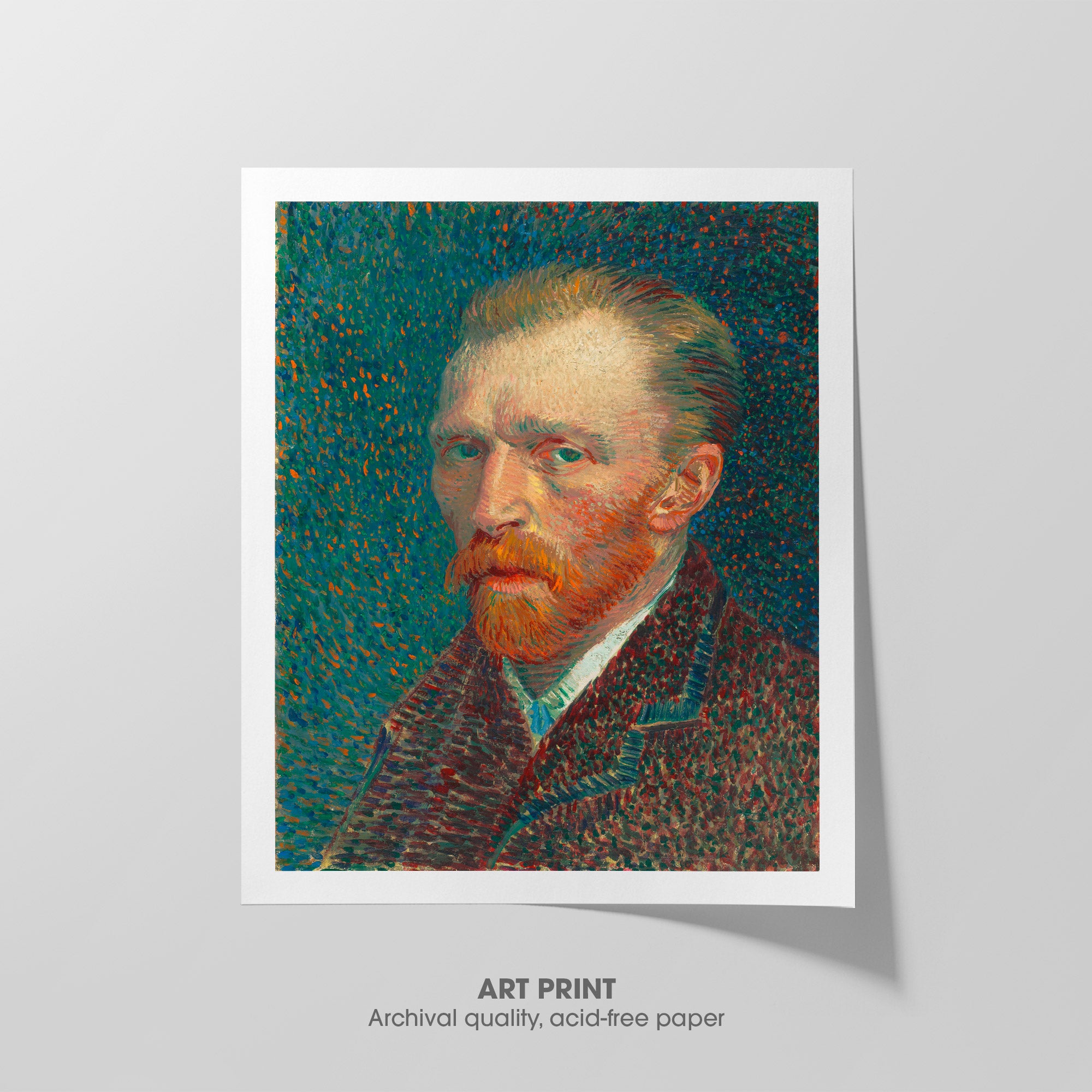 Self-Portrait (Green) ☴ Van Gogh ☶ Art Print