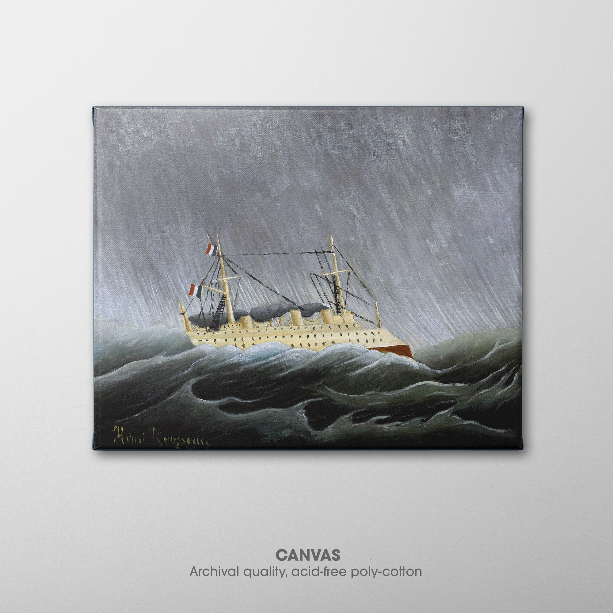 Ship in the Storm ☵ Rousseau ☳ Canvas