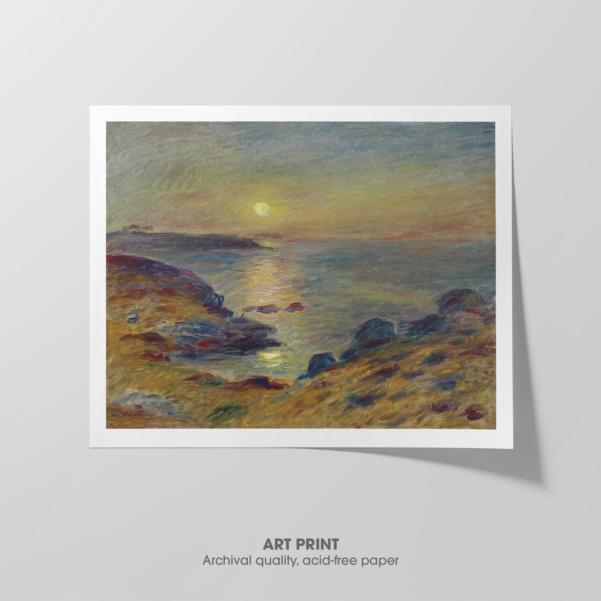 Sunset at Douarnenez ☲ Renoir ☵ Art Print