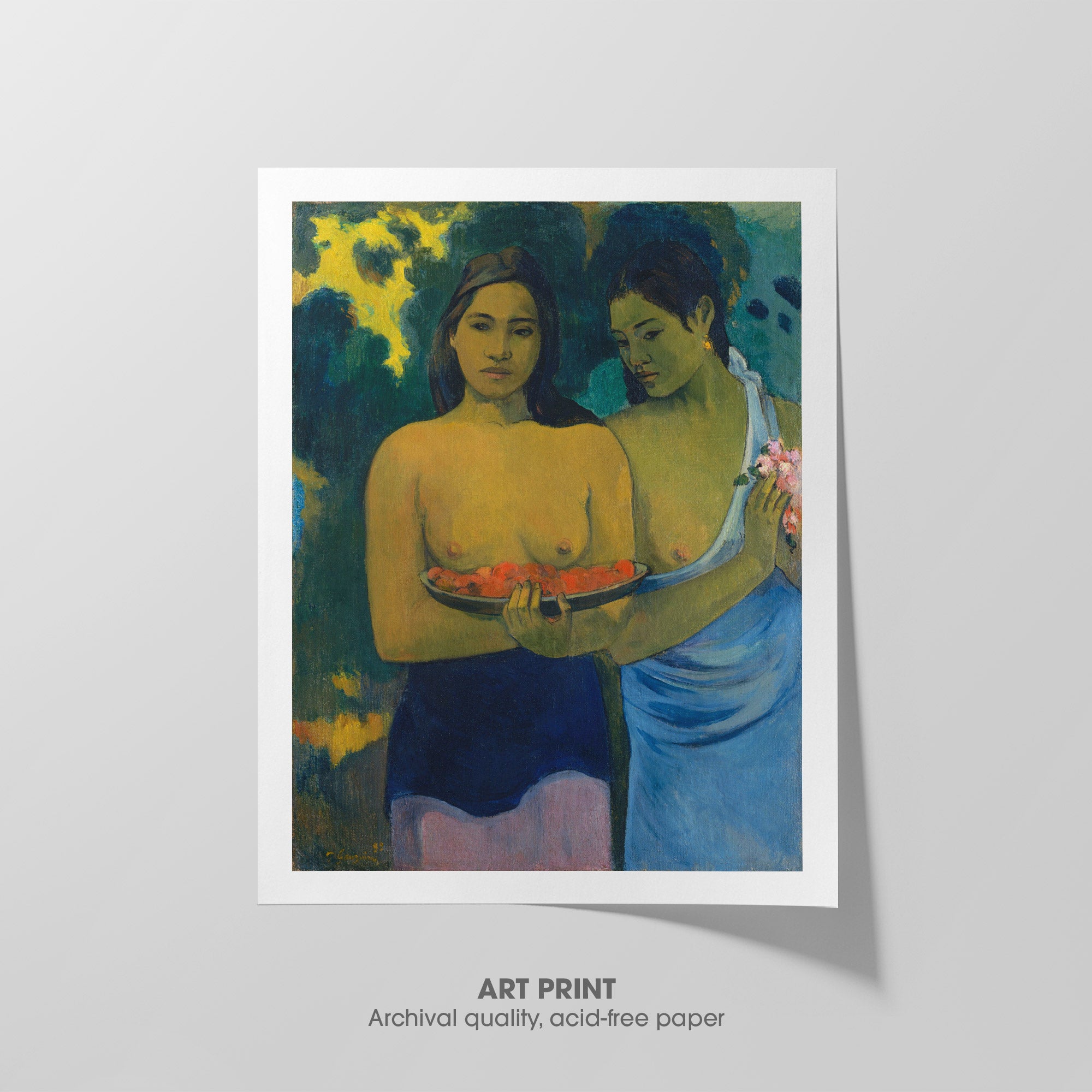 Two Tahitian Women ☷ Gauguin ☲ Art Print