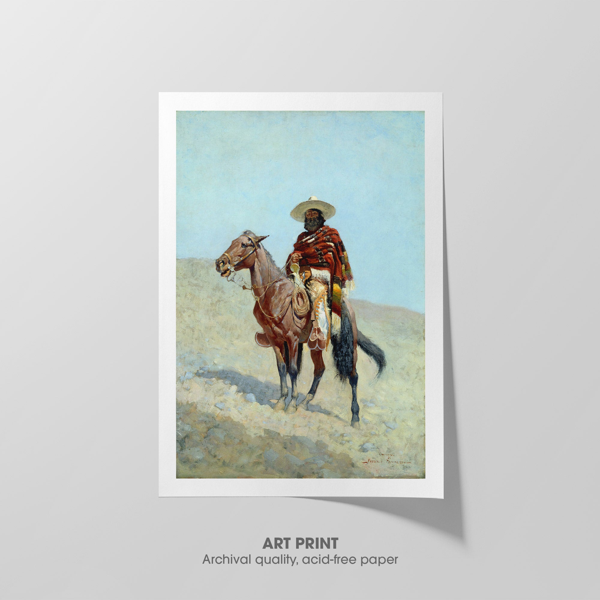 A Mexican Vaquero ☶ Remington ☰ Art Print