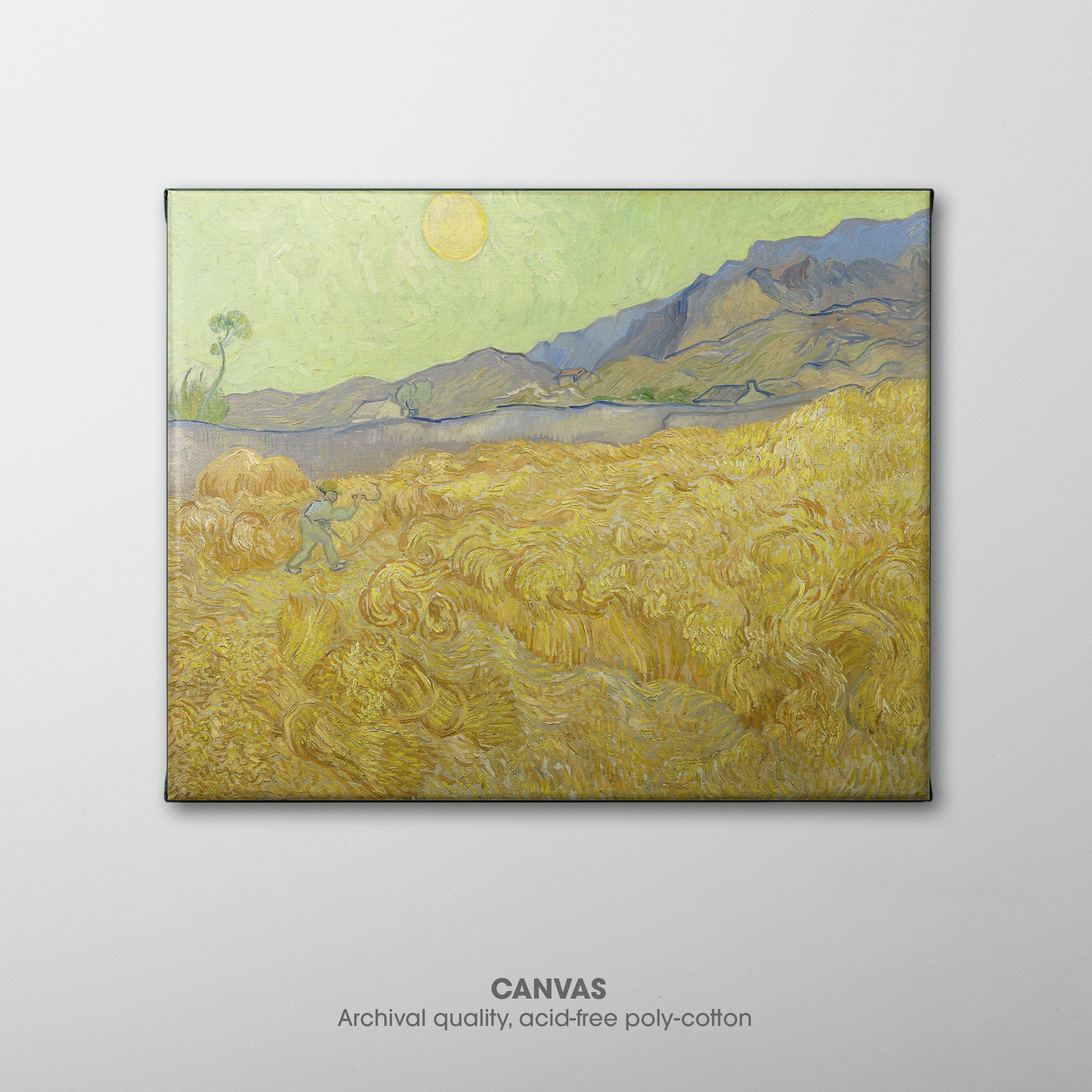 Wheat Field with Reaper ☰ Van Gogh ☲ Canvas