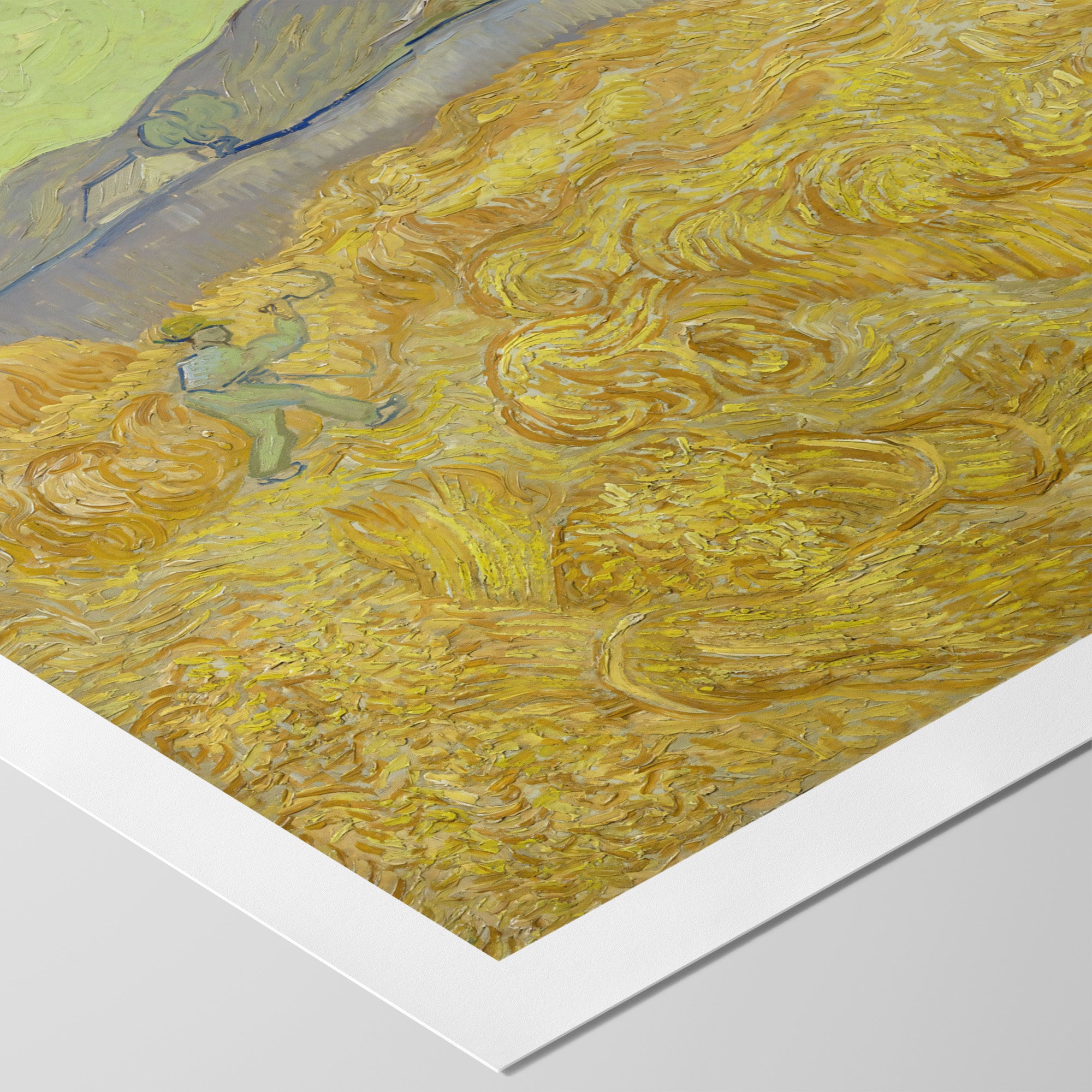 Wheat Field with Reaper ☰ Van Gogh ☲ Art Print